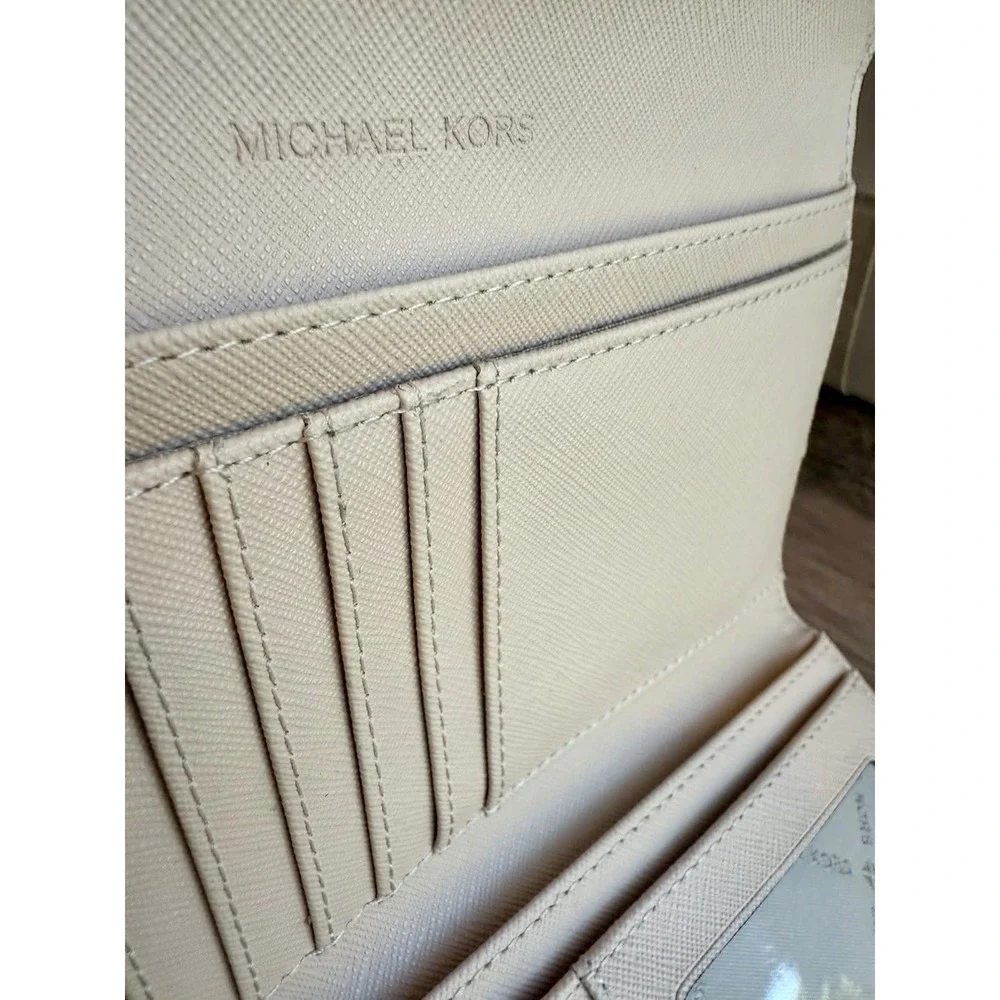 Michael Kors Mercer Medium NS Tote Bag & Matching Wallet Set Buff Croc NWOT